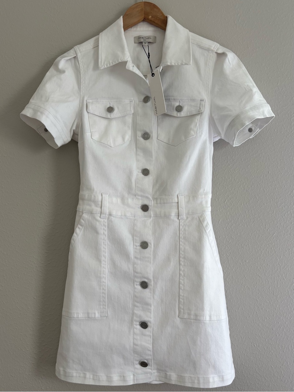 NWT Habitual White Denim Dress - Picture 2 of 11
